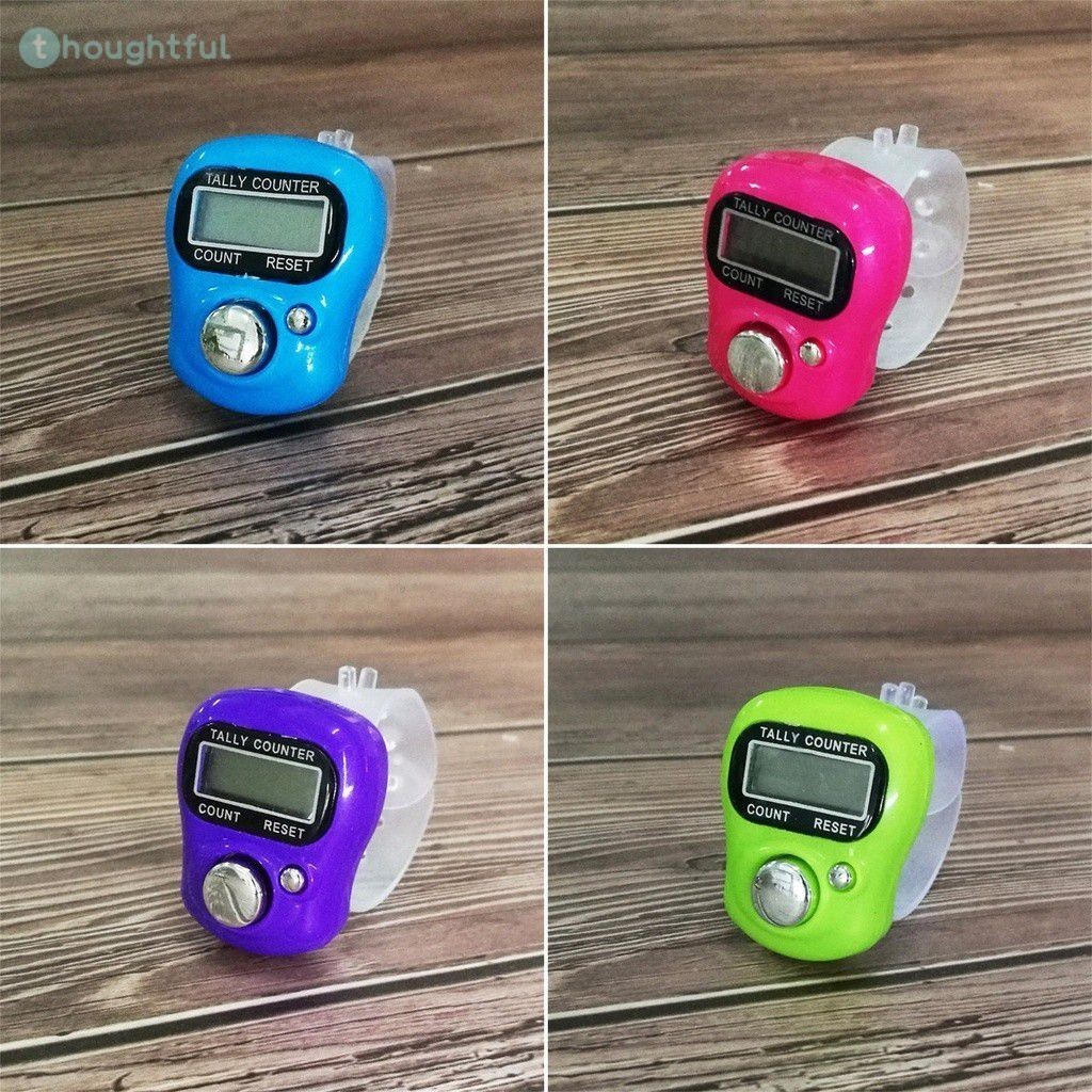 เครื่องนับเคาน์เตอร์อิเล็กทรอนิกส์ขนาดเล็กมัลติฟังก์ชั่นจอแสดงผลดิจิตอล LED ประเภทปุ่มเคาน์เตอร์นับแหวนนิ้วเครื่องนับความดันด้วยตนเอง TH