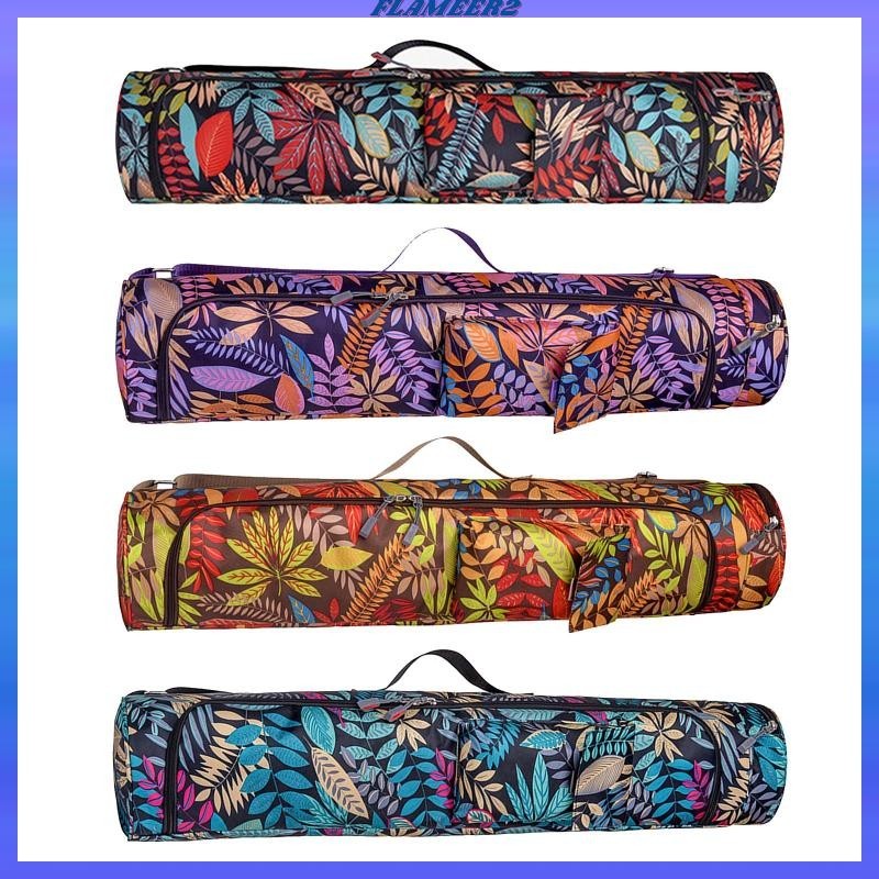 [Flameer2] Oxford Pilates Carry Bag w/Pocket Adjustable Shoulder Gym Bags Backpack Carrying Backpack Large