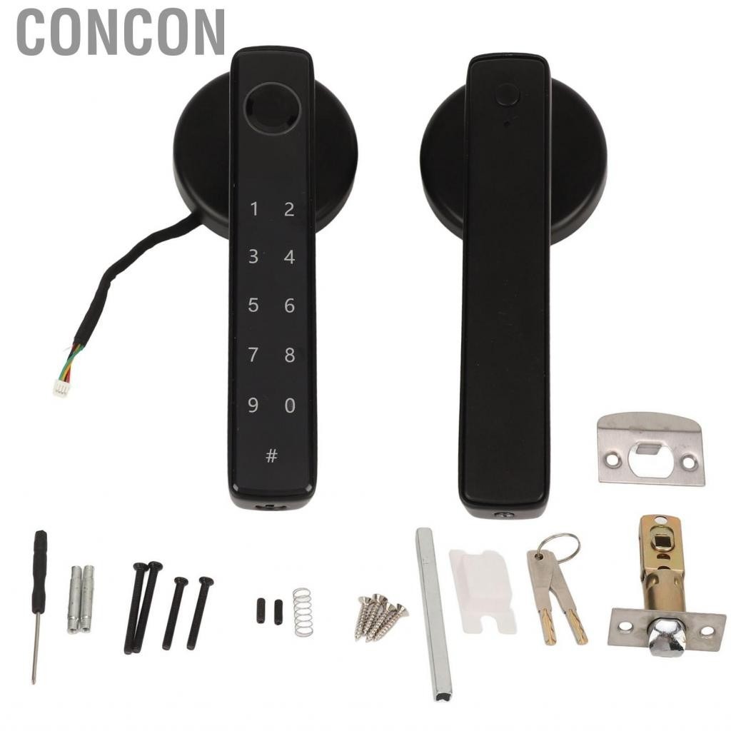 Concon Fingerprint Lock Emergency Charging Low Battery Reminder Accurate Smart Door Combination for Bedroom Hotel