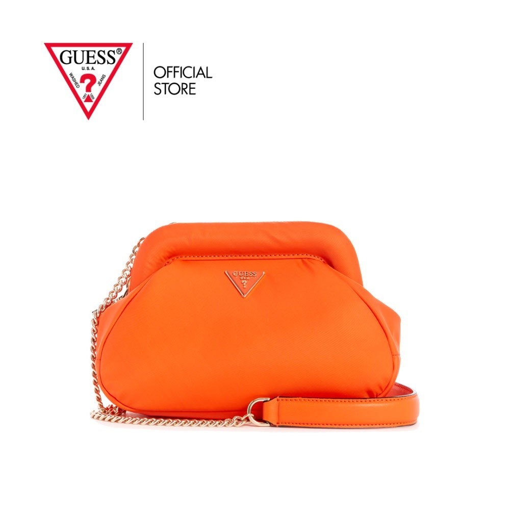GUESS กระเป๋าสะพายข้างผู้หญิง รุ่น YG840177 SHARMA MINI FRAME CROSSBODY สีส้ม