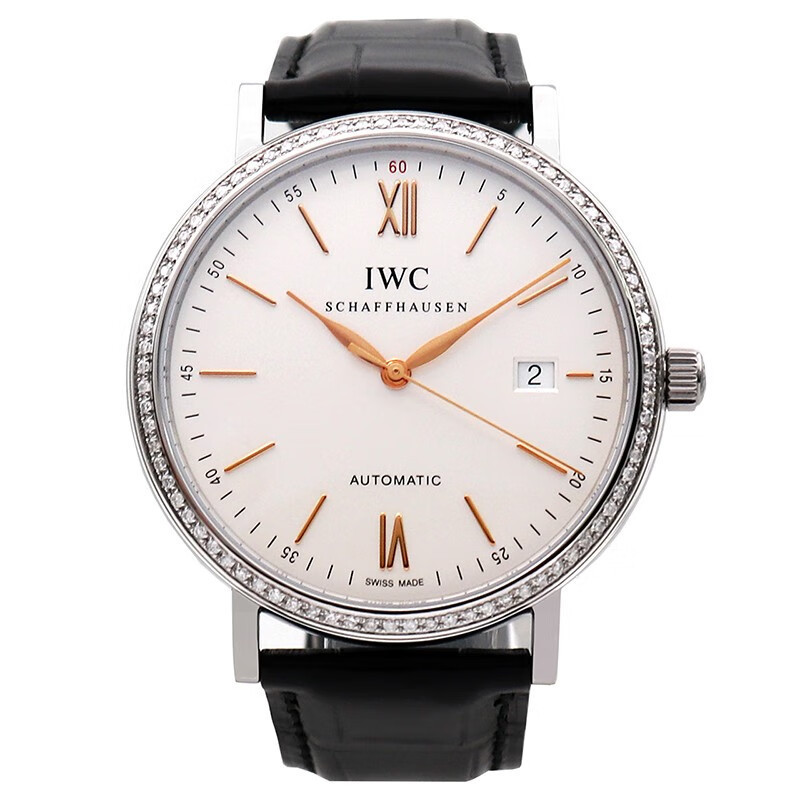 Iwc IWC IWC IWC IWC356517นาฬิกาข้อมืออัตโนมัติ ประดับเพชร พร้อมปฏิทิน สําหรับผู้ชาย