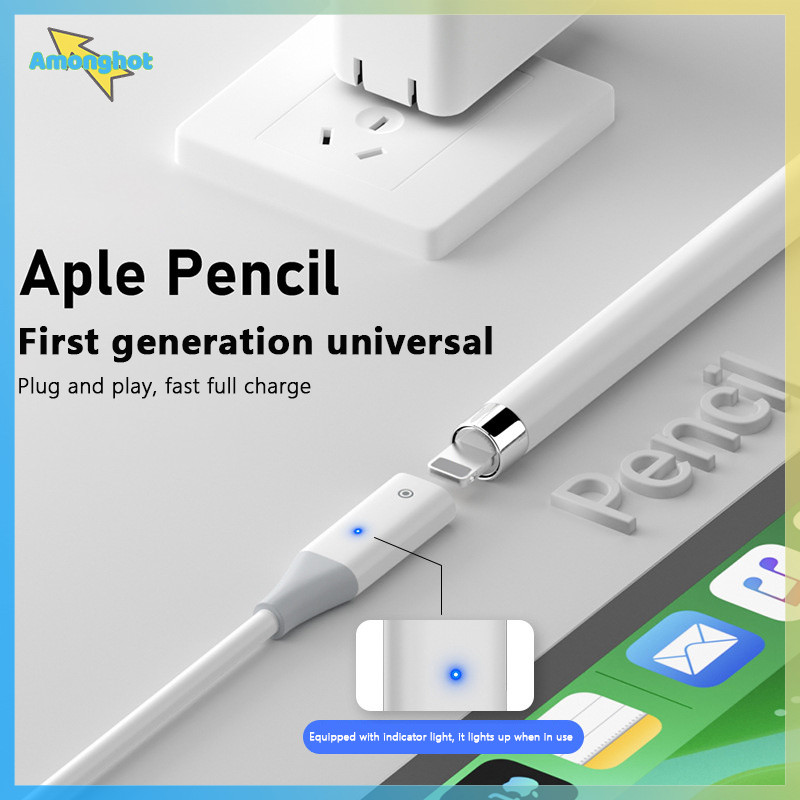 Amonghot&gt; สายชาร์จ USB A Type-C ตัวผู้ เป็นตัวเมีย สําหรับ Apple Pencil