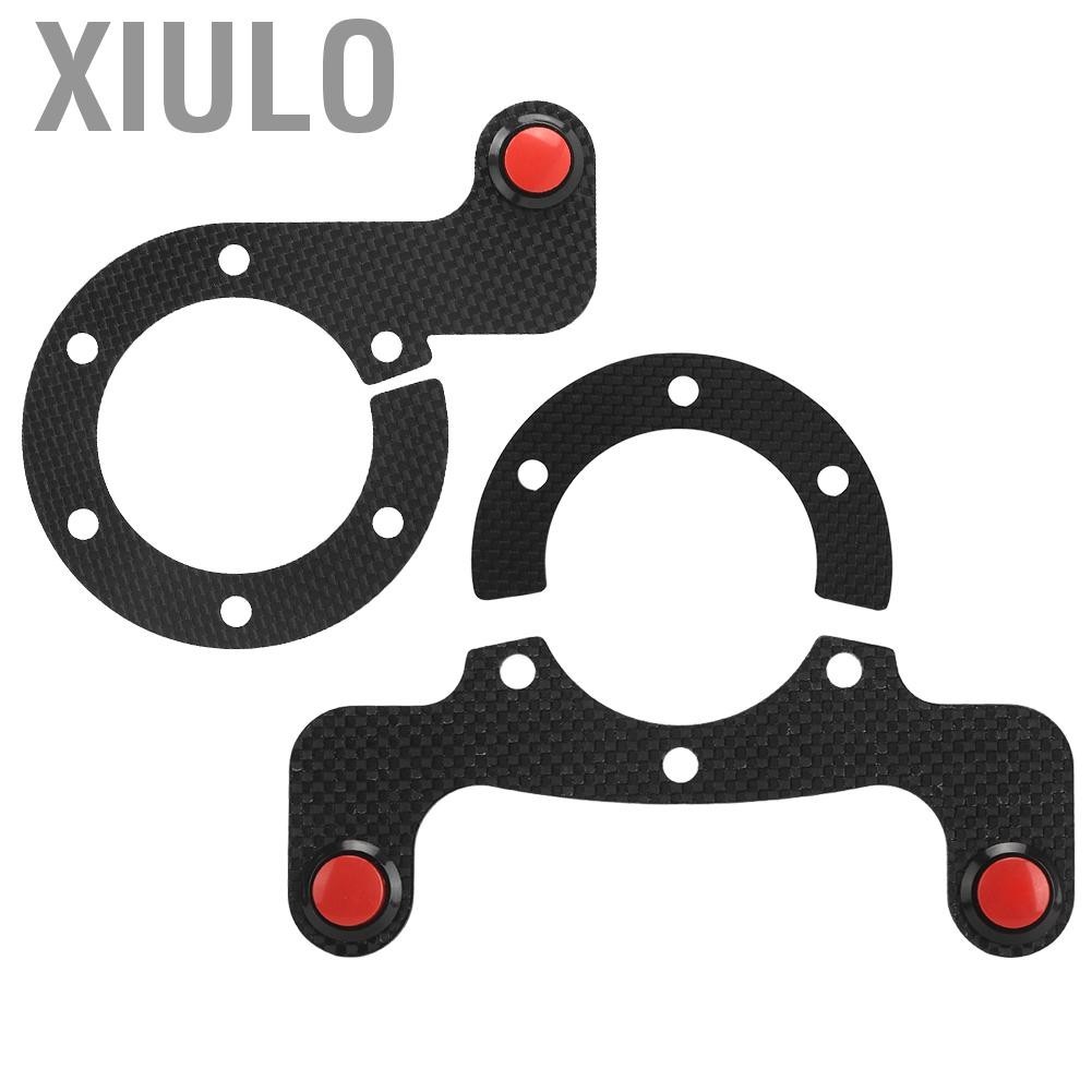 Xiulo ใหม่คาร์บอนไฟเบอร์ภายนอกปุ่มแตรสำหรับ MOMO/OMP/Nardi/Sparco 6 พวงมาลัยรถ