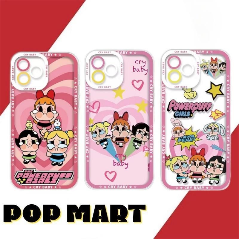 เคสโทรศัพท์มือถือ TPU นิ่ม กันตก ลายการ์ตูน The Powerpuff Girls POP MART Crybaby สําหรับ IPhone 15 Pro Max 14 11 12 13 Mini XR XS 7 8 6 6S Plus SE 2020 2022 7+ 8+