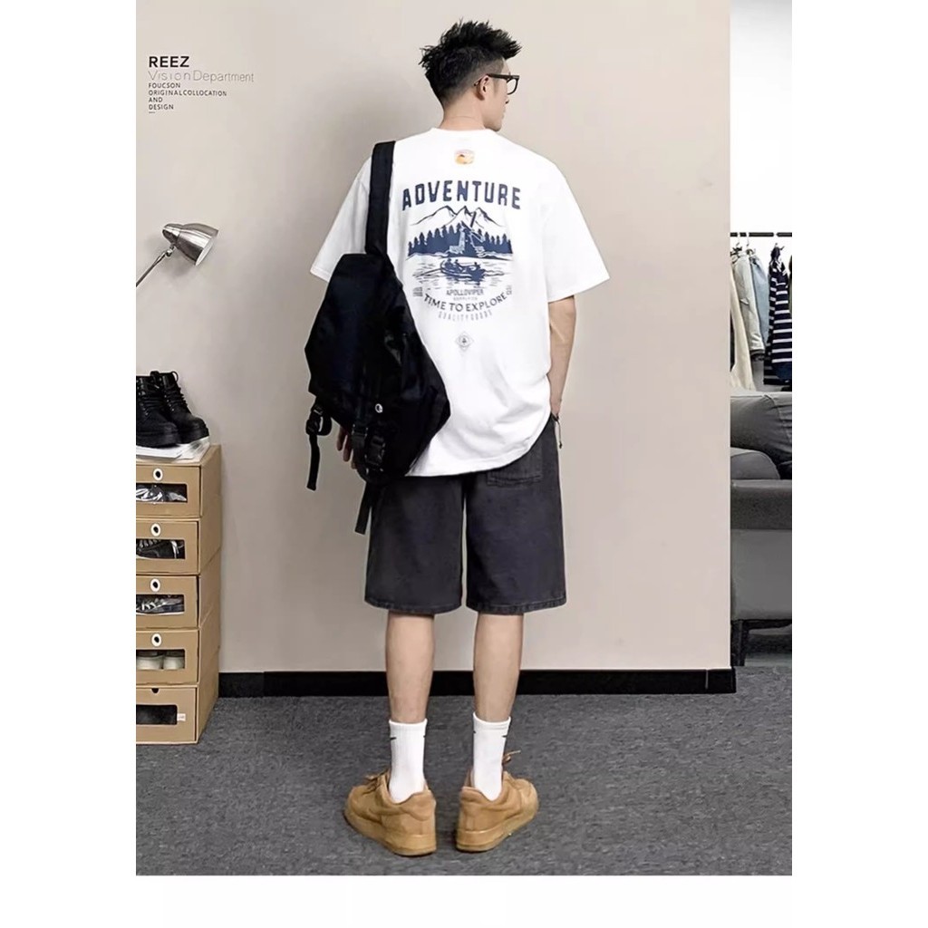 （พร้อมส่งจากกทม มาถึงใน 2วัน）เสื้อยืดยอดฮิตสไตล์ญี่ปุ่นและเกาหลี ลายการ์ตูน ใส่สบาย เสื้อเชิ้ตลำลอง oversize