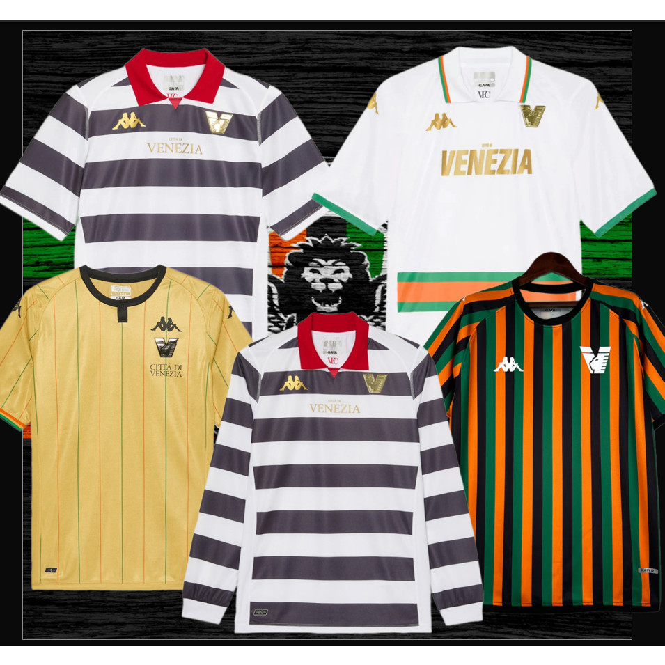 ใหม่ 23/24!!! Venezia Away , 3 , แฟนฝึกผู้รักษาประตูออกชุดแขนสั้นและแขนยาว!!! *ผู้ขายท้องถิ่นพร้อมสต็อก!*