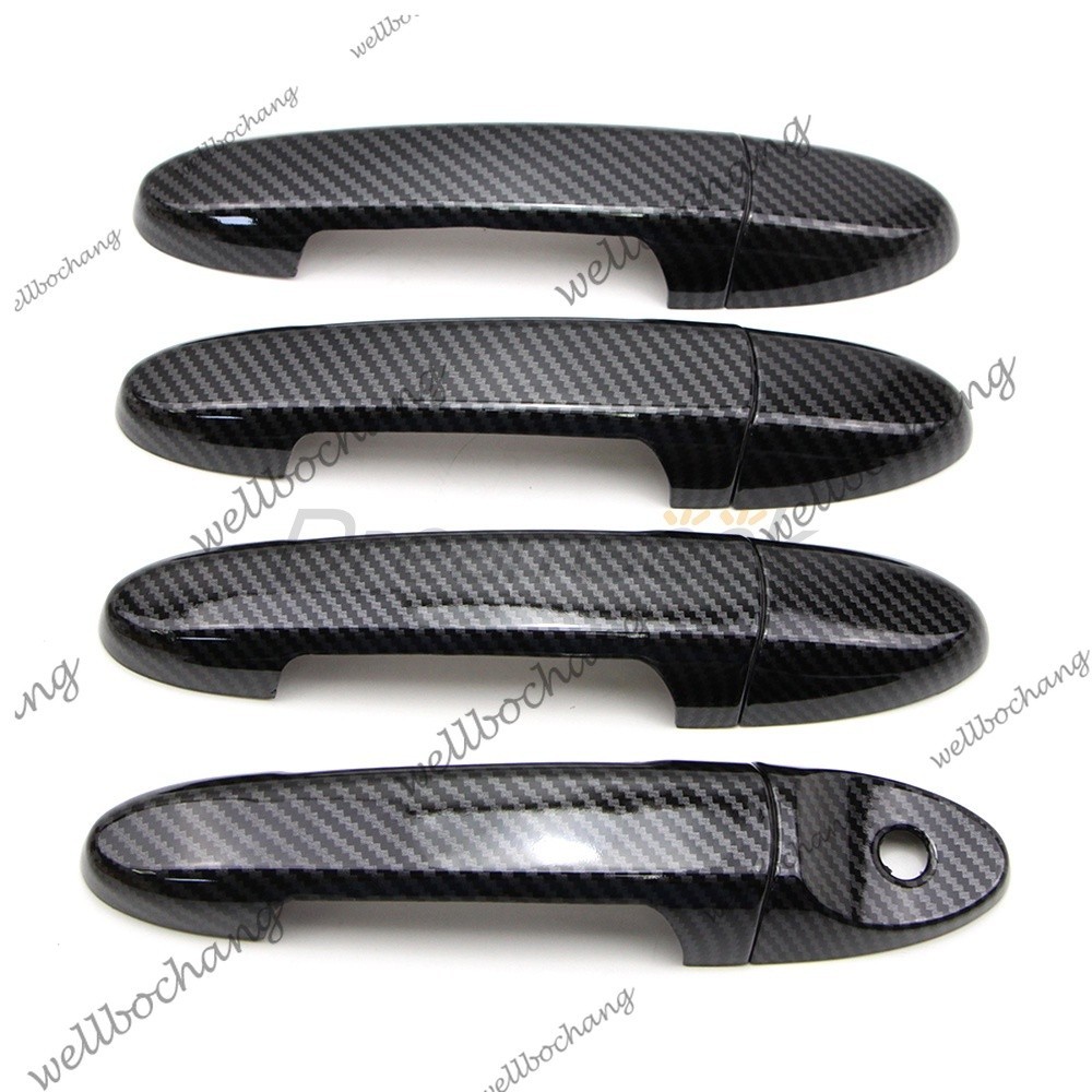 ชุด 8 คาร์บอนไฟเบอร์มือจับประตูสําหรับ Ford Escape Kuga Mazda Tribute Mercury Mariner 2001-2012