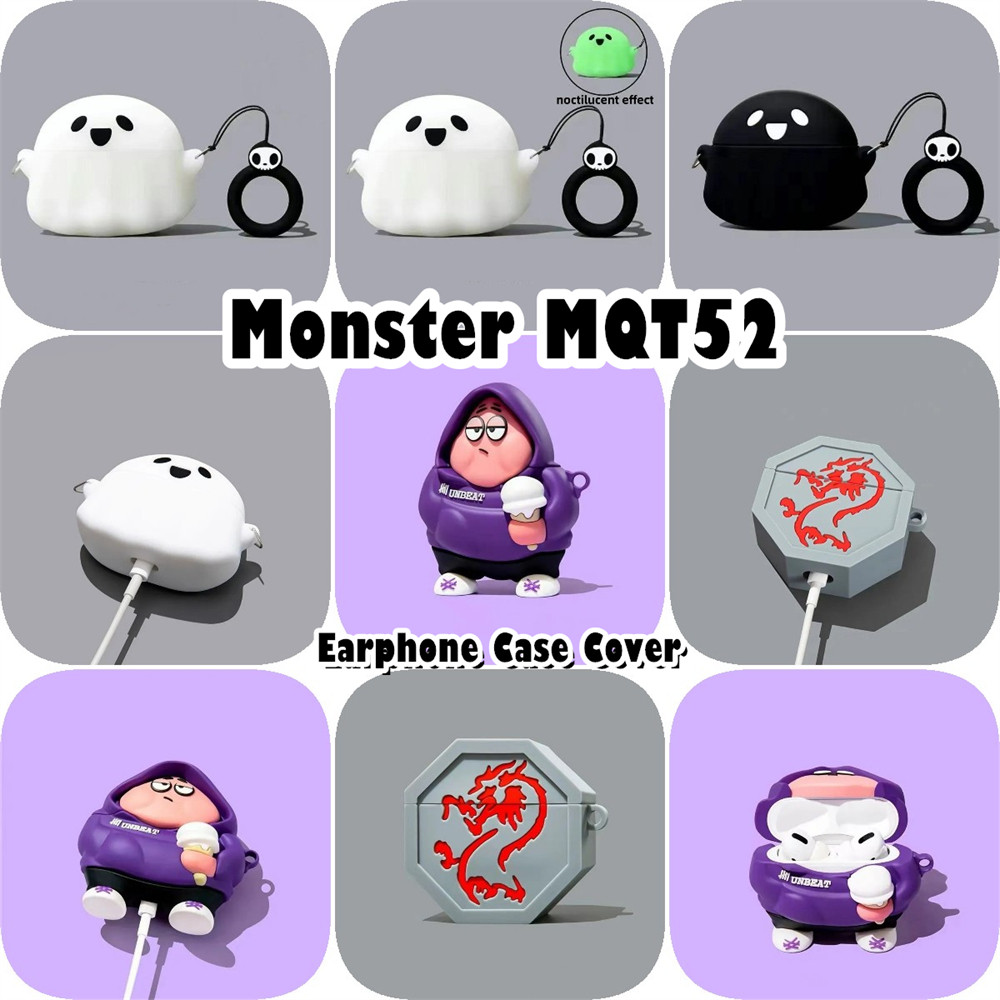 ส่วนลดสําหรับ Monster MQT52 Case Cool Tide การ์ตูนซิลิโคนอ่อนนุ่มหูฟังกรณีปลอกฝาครอบ