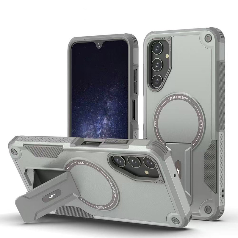 สําหรับ Samsung Galaxy A56 / A36 ,A16, A55 5G กรณี ELVEV Hard PC + Soft TPU Anti-drop ดูด Kickstand ฝาหลัง