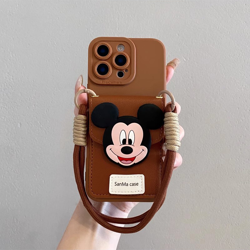 สําหรับ OPPO Reno 2 2F 2Z 4 4Z 5 6 7 8 8T 6Z 7Z 8Z 4F 9 10 11 11F 12 12F 13F 13 14 14F Reno14 Reno13 Reno12 Reno11 Reno8 Reno7 F Z T Find X2 X3 X5 X6 X7 X8 X8s Plus Pro Lite Ultra  การ์ตูนกระเป๋าสตางค์ผู้ถือขาตั้งSoft Lanyard เคสโทรศัพท์ฝาหลัง - รูปที่ 4