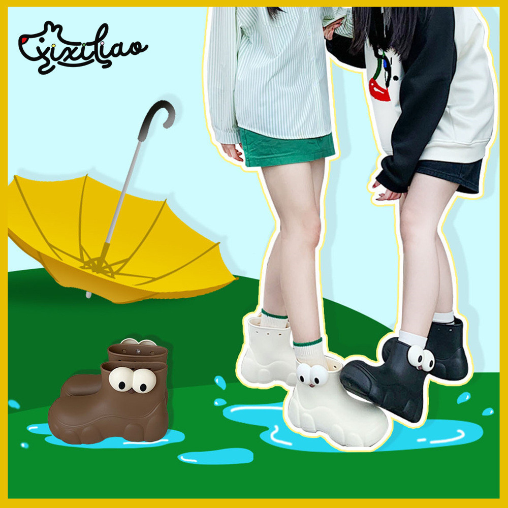 Xitiao รองเท้ากันฝนน่ารักเฉพาะหญิงกลางแจ้งนุ่มหนาSoled Four Seasons Universalแฟชั่น