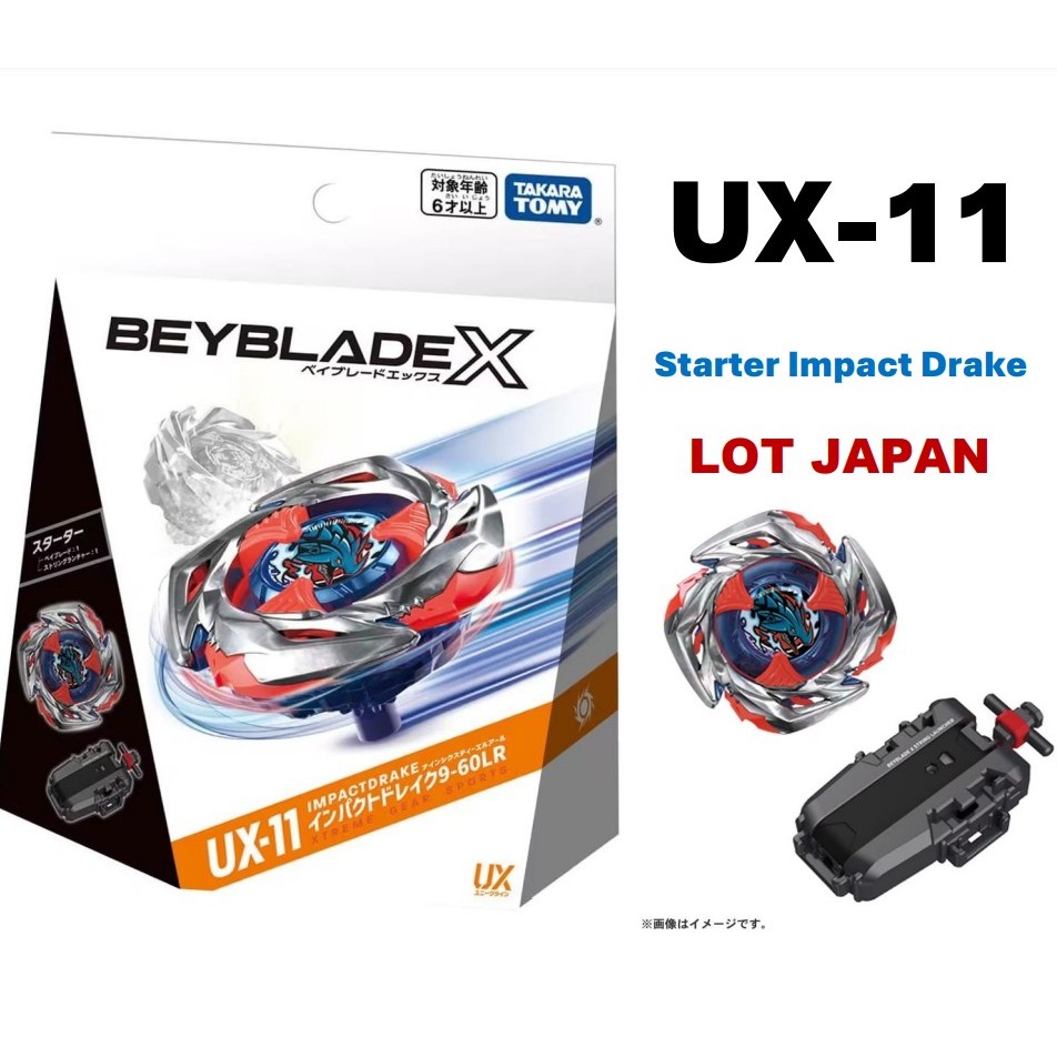 BEYBLADE X UX-11 Starter Impact Drake 🔆 ลูกข่างเบย์เบลดลิขสิทธิ์แท้ Lot ญี่ปุ่น Takara Tomy