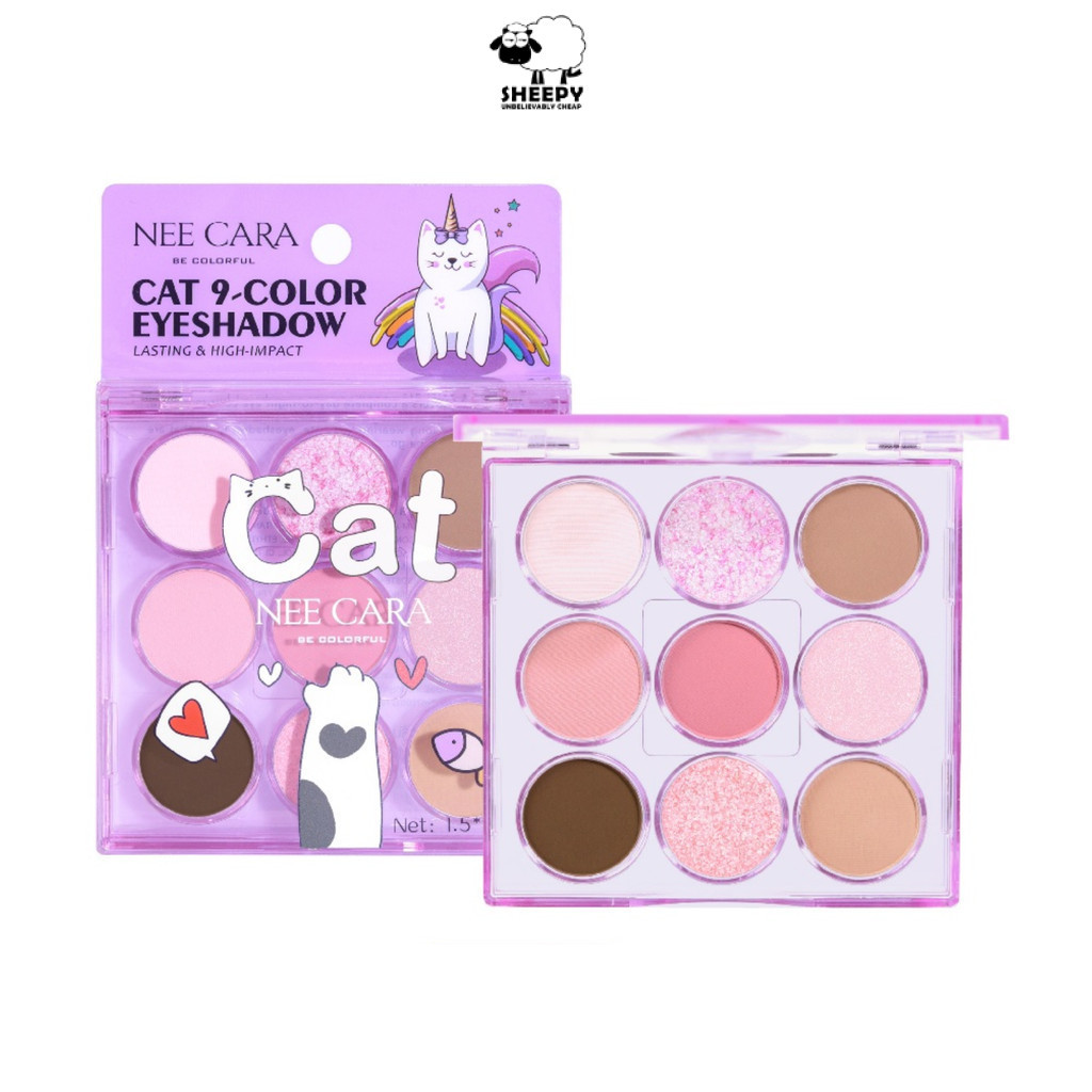 Nee Cara Cat 9- Color Eyeshadow อายแชโดว์ 9 สี (NA4654)