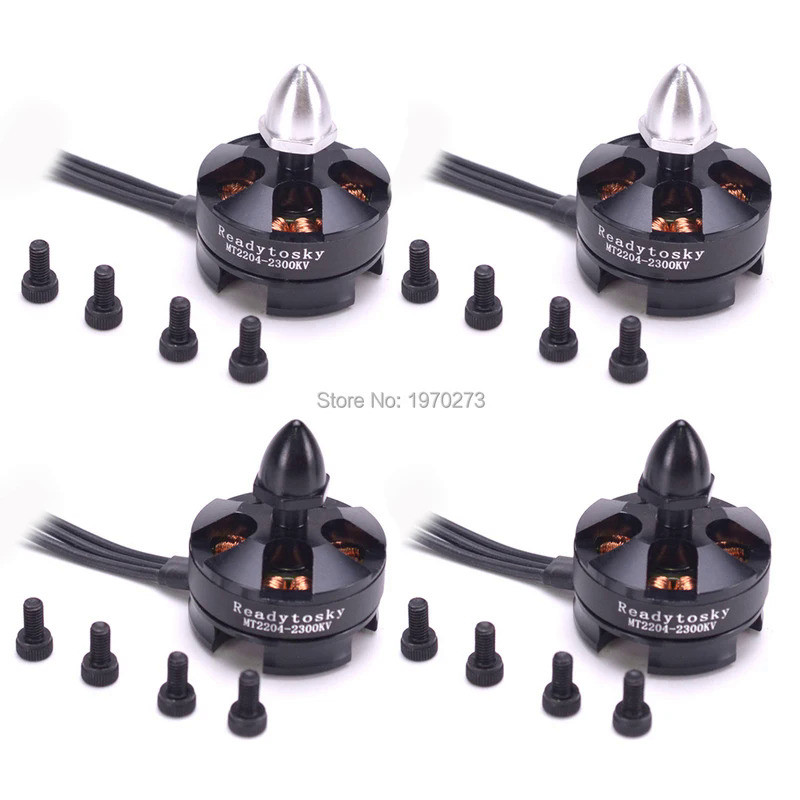 KS 4 ชิ้น/ล็อตMT2204 2204 2300KV Brushless Motor CW/CCWสำหรับMINI 200 210 230 250MM Quadcopter