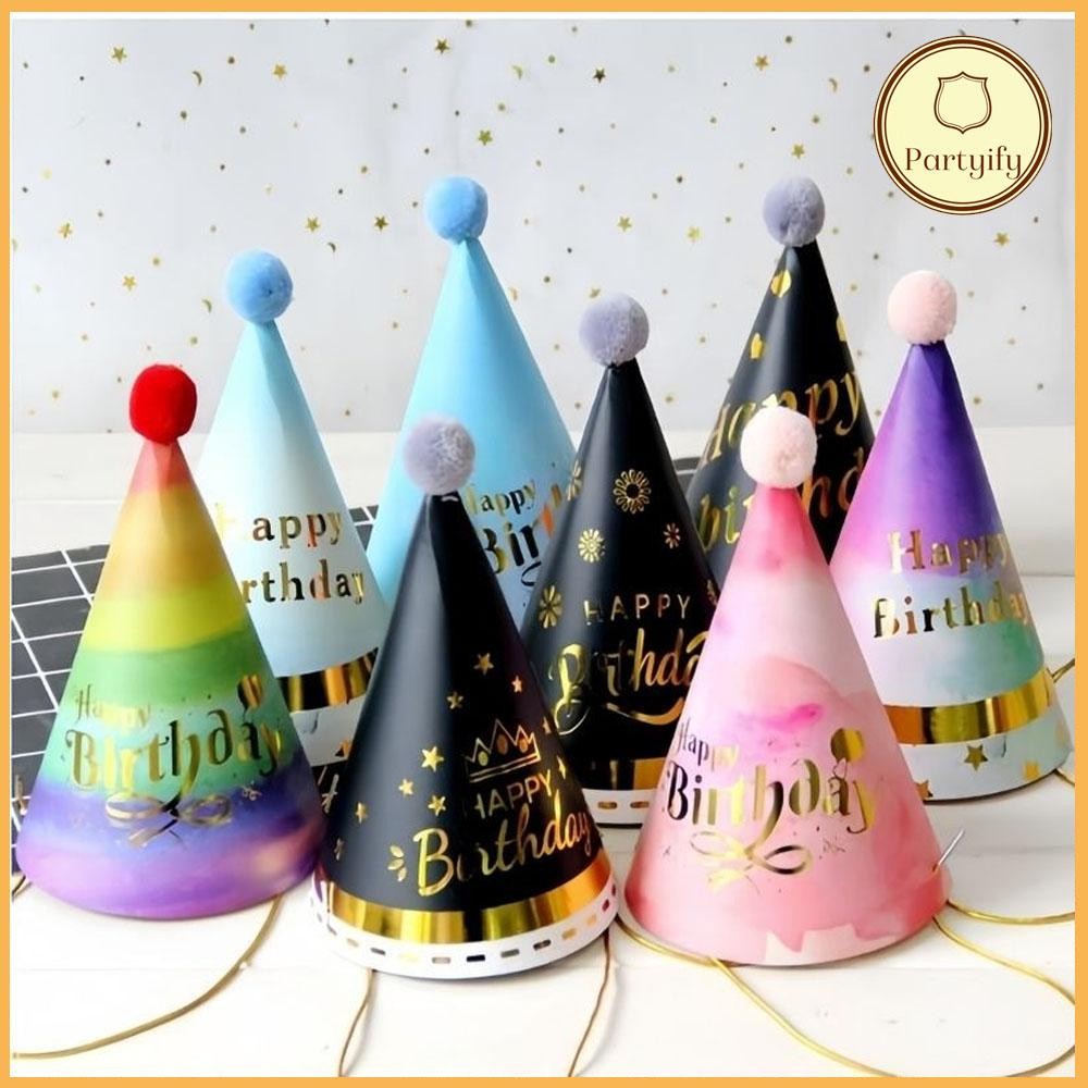 ส่งจากไทย หมวกวันเกิด Happy birthday หมวกปาร์ตี้ วันเกิด เหมาะกับงานปาร์ตี้วันเกิด