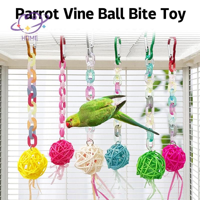 [mayhome] นกแก้วเคี้ยว Strands Bird Parakeet กัดกรามของเล่นสัตว์เลี้ยงกรงนกแขวนเคี้ยวได้ของเล่นรายการนกกรงนกของเล่นอุปกรณ์สัตว์เลี้ยง {TH}