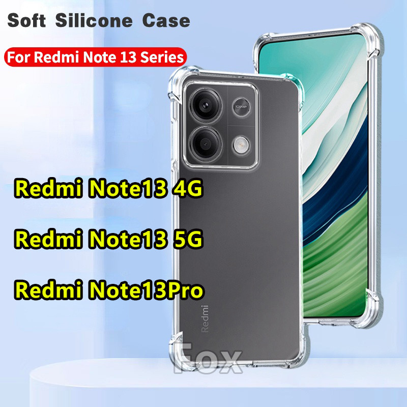 ราคาส่ง เคสใสกันกระแทก สำหรับ Xiaomi Redmi Note13 4G 5G Note13pro Note12 Plus Note12pro Note12pro+12 12C 13C 018