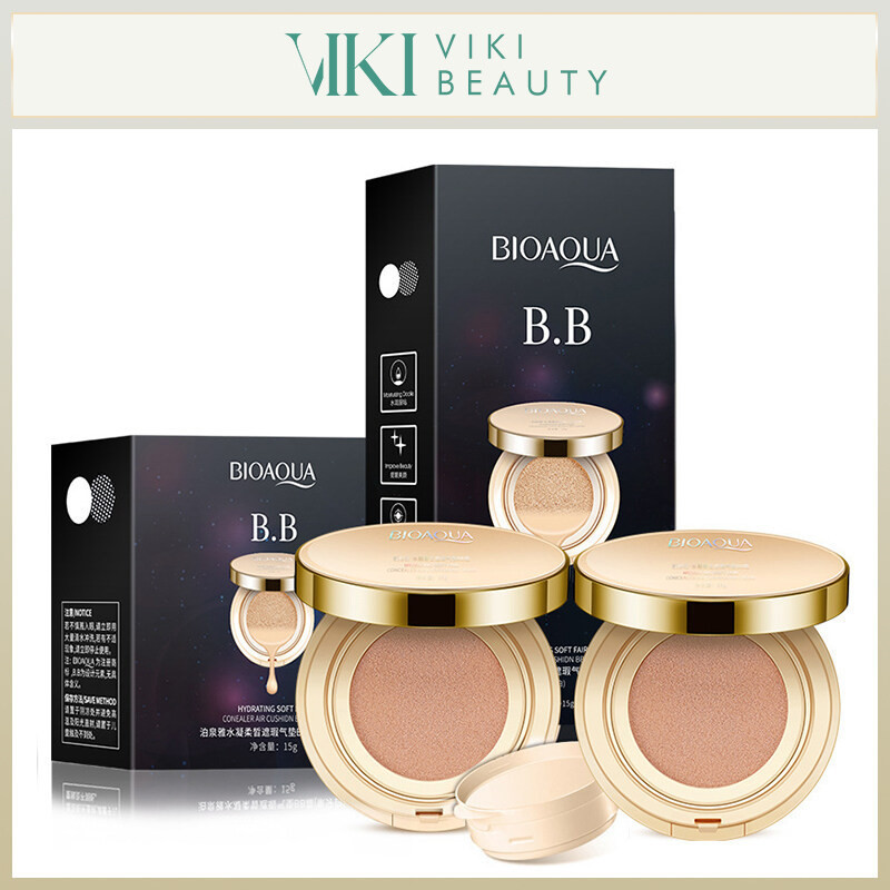 BIOAQUA BB Cream บีบีครีมคุชชั่น ให้ความชุ่มชื้น เรียบเนียน เพื่อผิวสวยอย่างเป็นธรรมชาติ 15 กรัม ผิวชุ่มชื้น เนื้อบางเบา