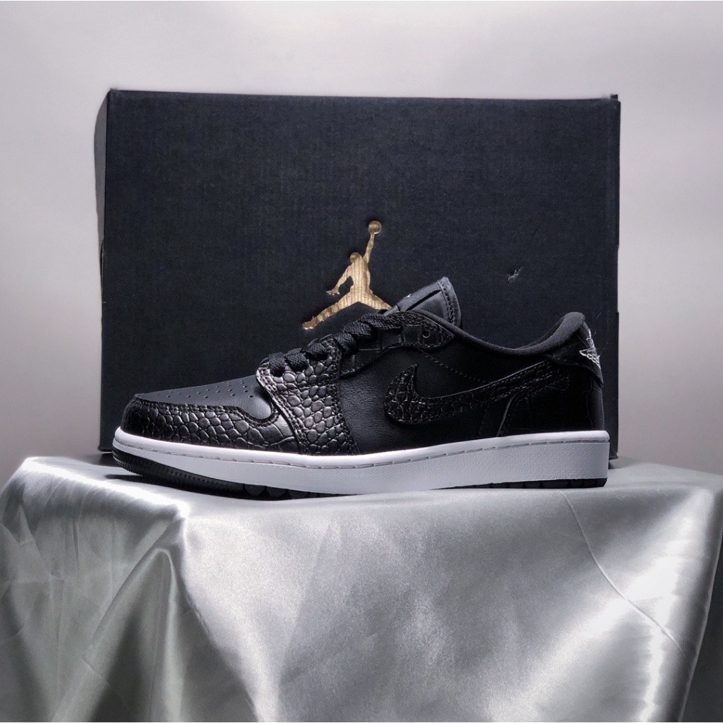 Nike Air Jordan 1 Low Golf "Black Croc  Ni**ke casual shoes  Men's sports shoes SN99