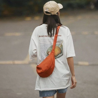 กระเป๋าสะพายผู้หญิง ทรงเกี๊ยว ผ้ายับ งานดี พร้อมส่ง มีทั้งหมด 8 สี