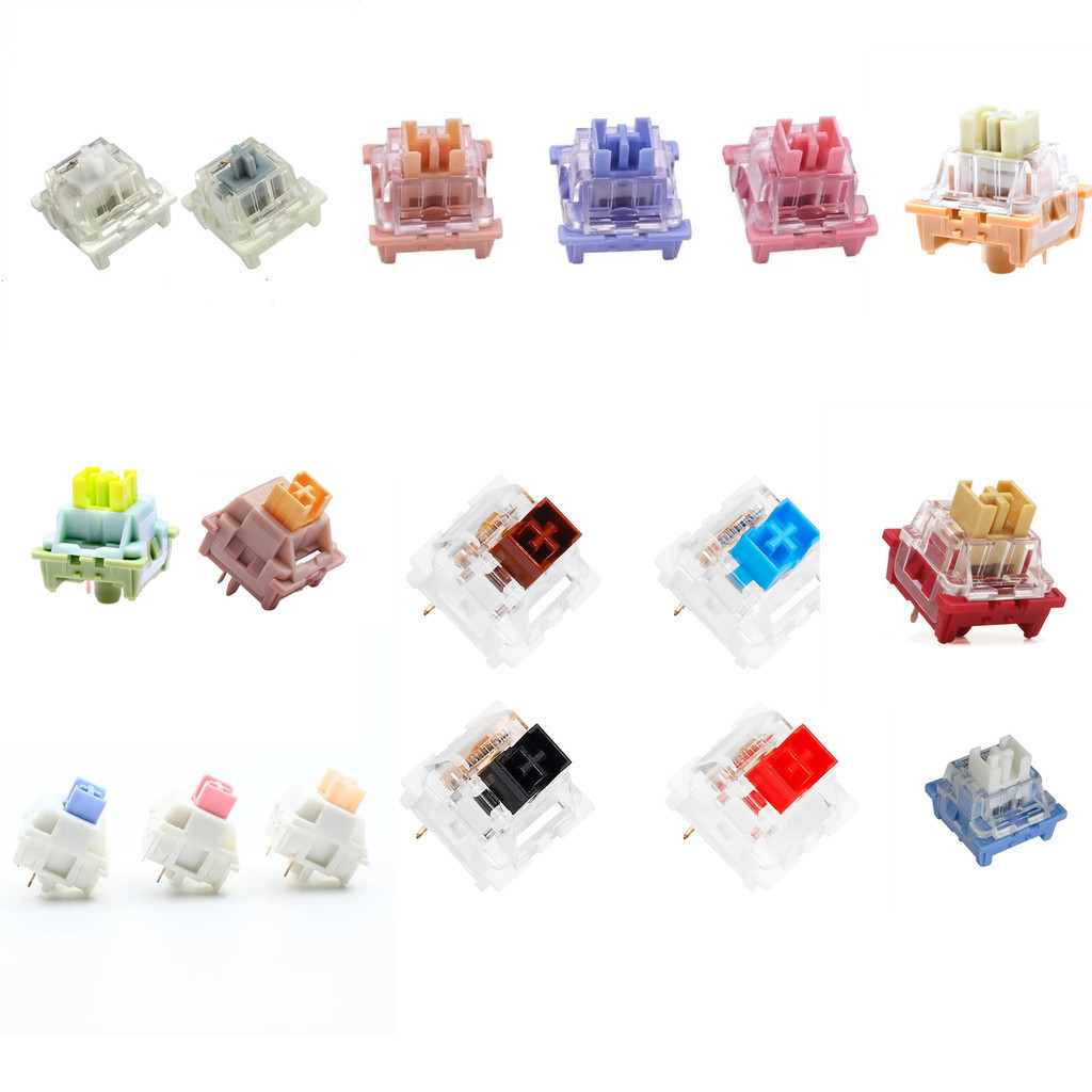 Outemu Switch Lemon Peach V2 Outemu สวิตช์มะนาวพีช V2 สีเขียว / ดำ / น้ำตาล / แดง / ม่วง / น้ำเงินเงียบสีเทา / ขาว / เหลือง / โอเชี่ยน / เจอร์รี่ / ทอม / มิลค์บลูชมพูชานม / มรกต / แพนด้า / ใบลานสวิทช์สัมผัสเชิงเส้นคลิก
