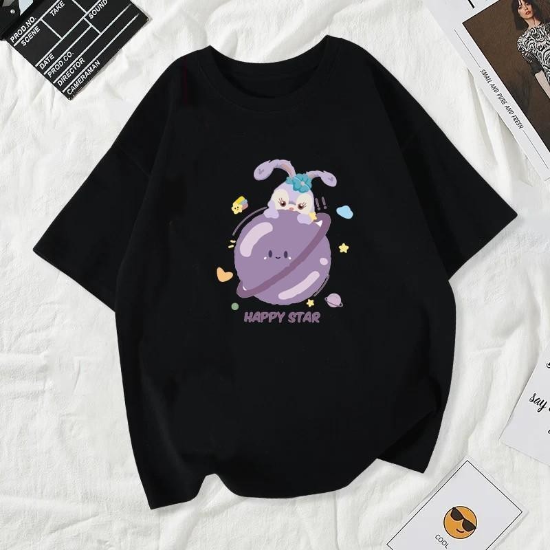 Cosco เสื้อยืดผู้หญิงสาวลายการ์ตูนน่ารัก#8816