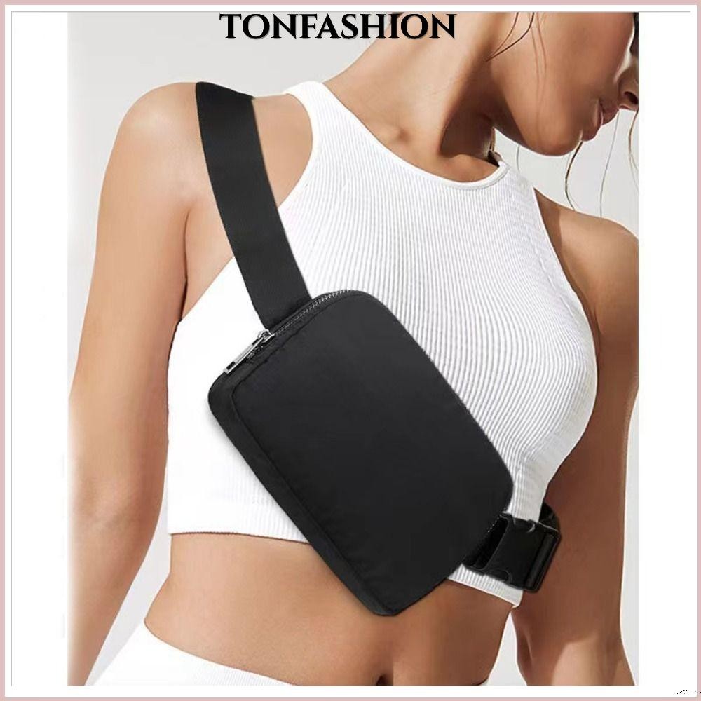 Tonfashion กระเป๋าคาดเอว กีฬา ไนลอน วิ่ง กระเป๋าสะพายไหล่
