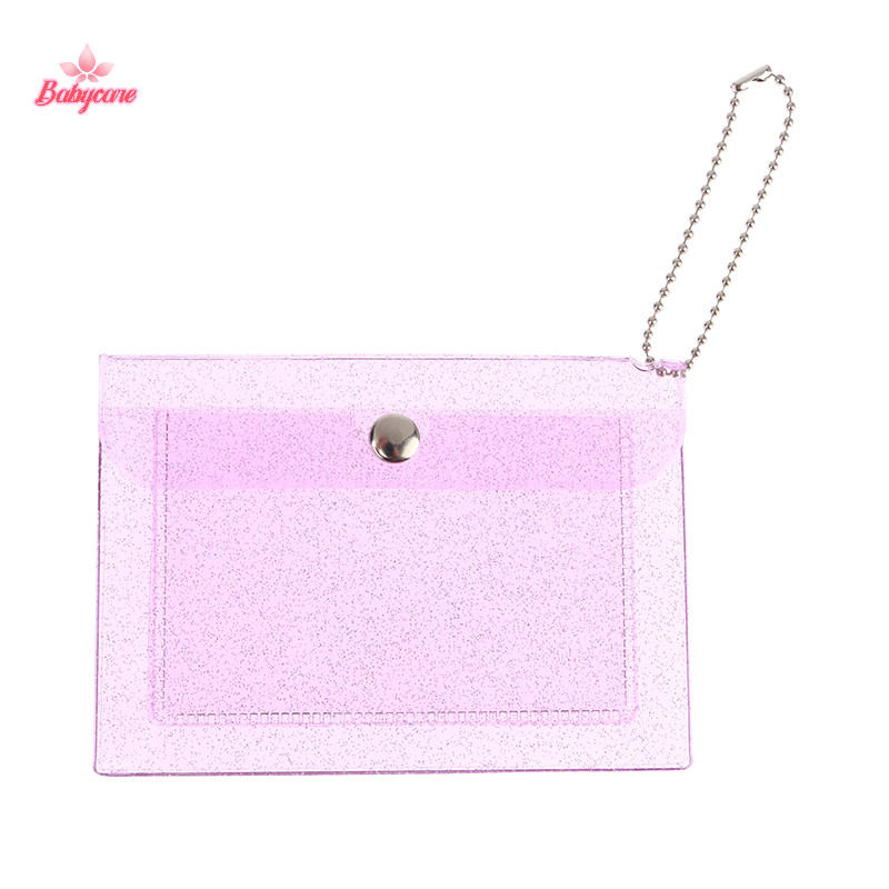 Byce> ใหม่ กระเป๋าสตางค์ PVC ใส กันน้ํา สําหรับใส่บัตรเครดิต บัตรประจําตัวประชาชน 1 ชิ้น