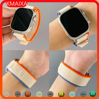 Trail Loop สายไนลอนสําหรับ Iwatch Series 10 9 8 7 6 5 4 3 2 1 Ultra/Ultra 2 SE 49 45 มม.สําหรับ Apple Watch, สมาร์ทวอท์ช DT No 1 HW22 W26 IWO T500 + T500 + T500 + T500 + T500 + pro 38 มม. 40 41 42 46มม 44