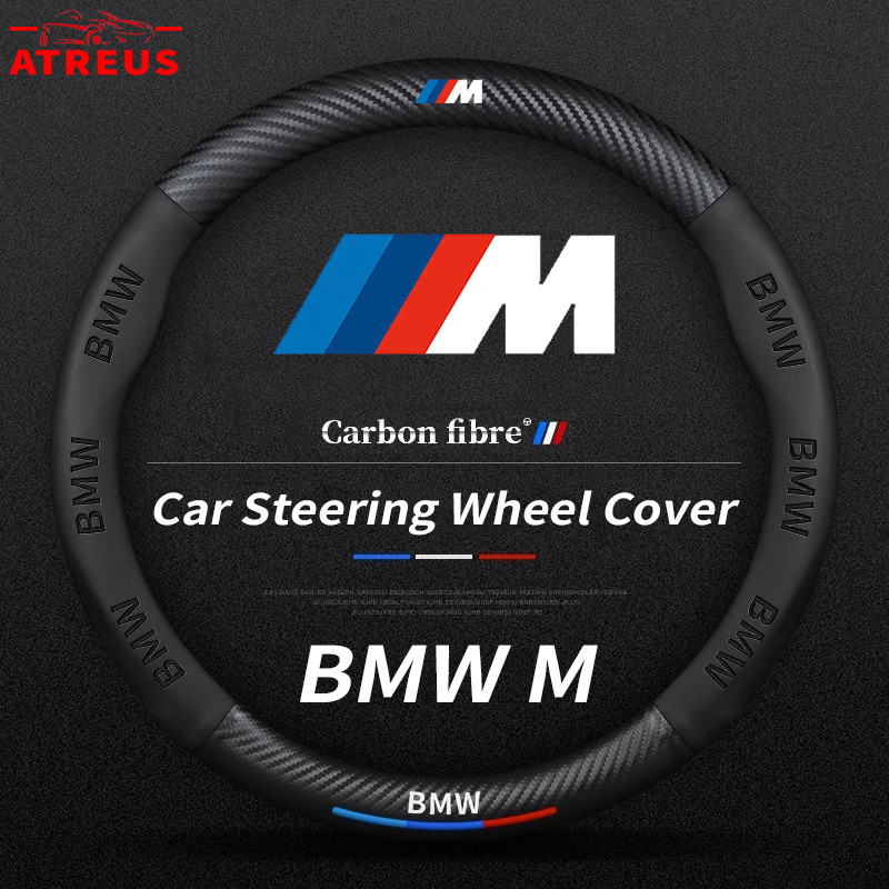 M Power BMW หุ้มพวงมาลัย หุ้มพวงมาลัยรถยนต์ ปลอกหุ้มพวงมาลัยรถยนต์ ปลอกหุ้มพวงมาลัย สำหรับ BMW G20 F10 E46 F30 E39 G30 E60 E90 X1 E84 645ci E63 E36 E30 X3 F25 X3 G01 X1 F48 F32 F34 E92 G22 F44 IX3 I4 IX