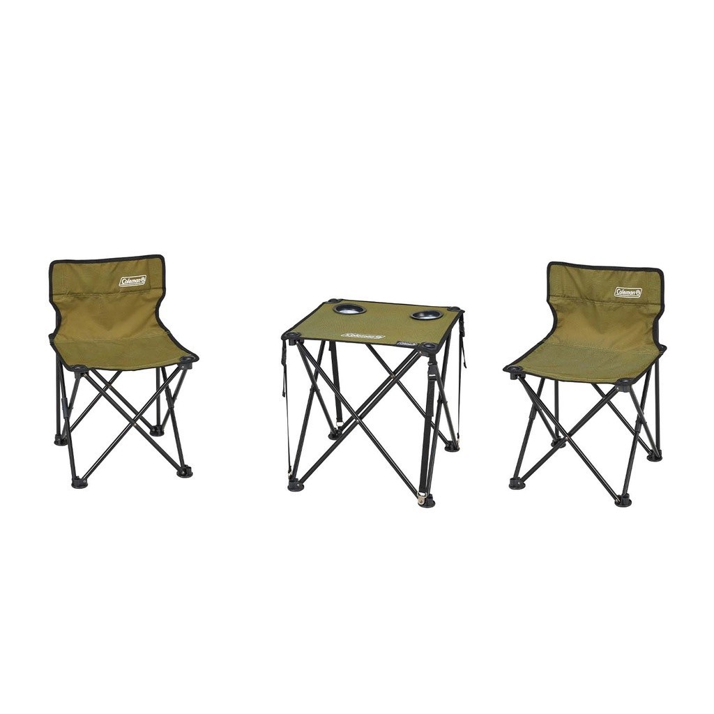 เก้าอี้สนาม Coleman JP Compact Chair Table Set (Olive)