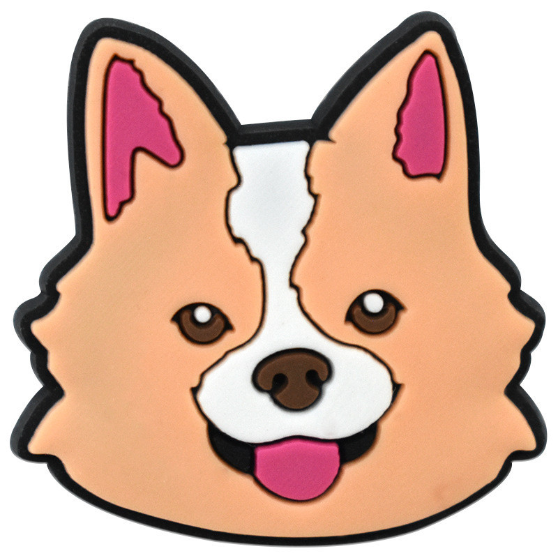 Jibbitz อุปกรณ์เสริมหัวเข็มขัด ยางนิ่ม กันน้ํา ลายการ์ตูนสุนัข ดอกไม้ สําหรับตกแต่งรองเท้า Crocs Diy