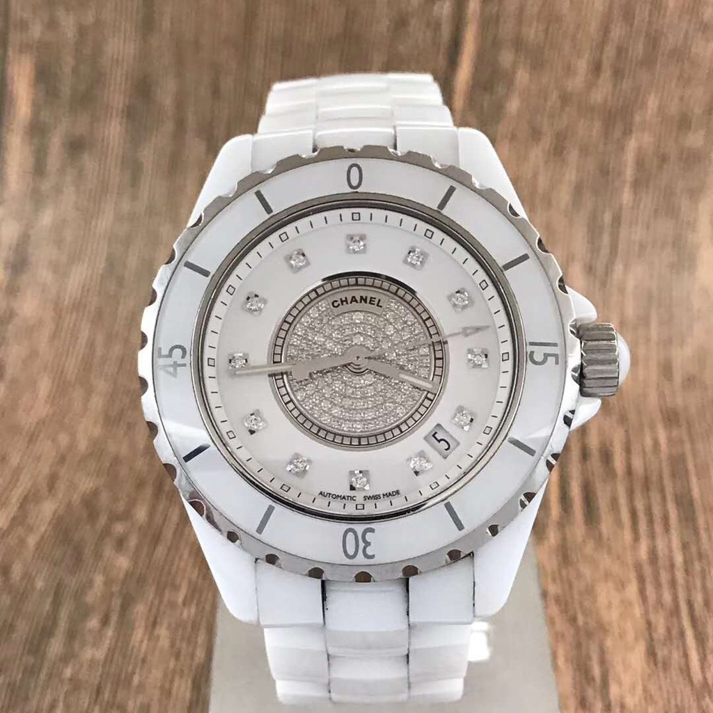 Chanel/j12 Series นาฬิกาข้อมือ กลไกอัตโนมัติ ติดประดับเพชร H1759
