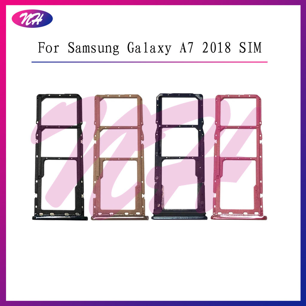 สําหรับ Samsung Galaxy A7 2018 A750 A750F A750FN A750G A750GN ถาดซิมการ์ดผู้ถืออะแดปเตอร์สล็อต