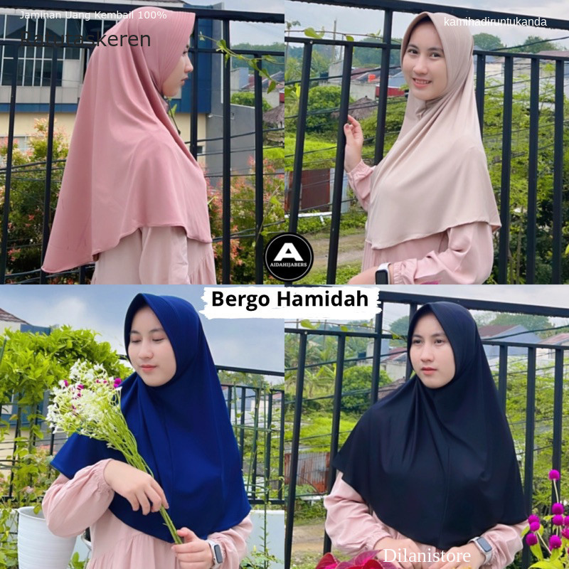Bergo Harmony Hamidah Bergo Jersey Covers Chest / Daily Hijab Pet Antem Jersey Premium Cool