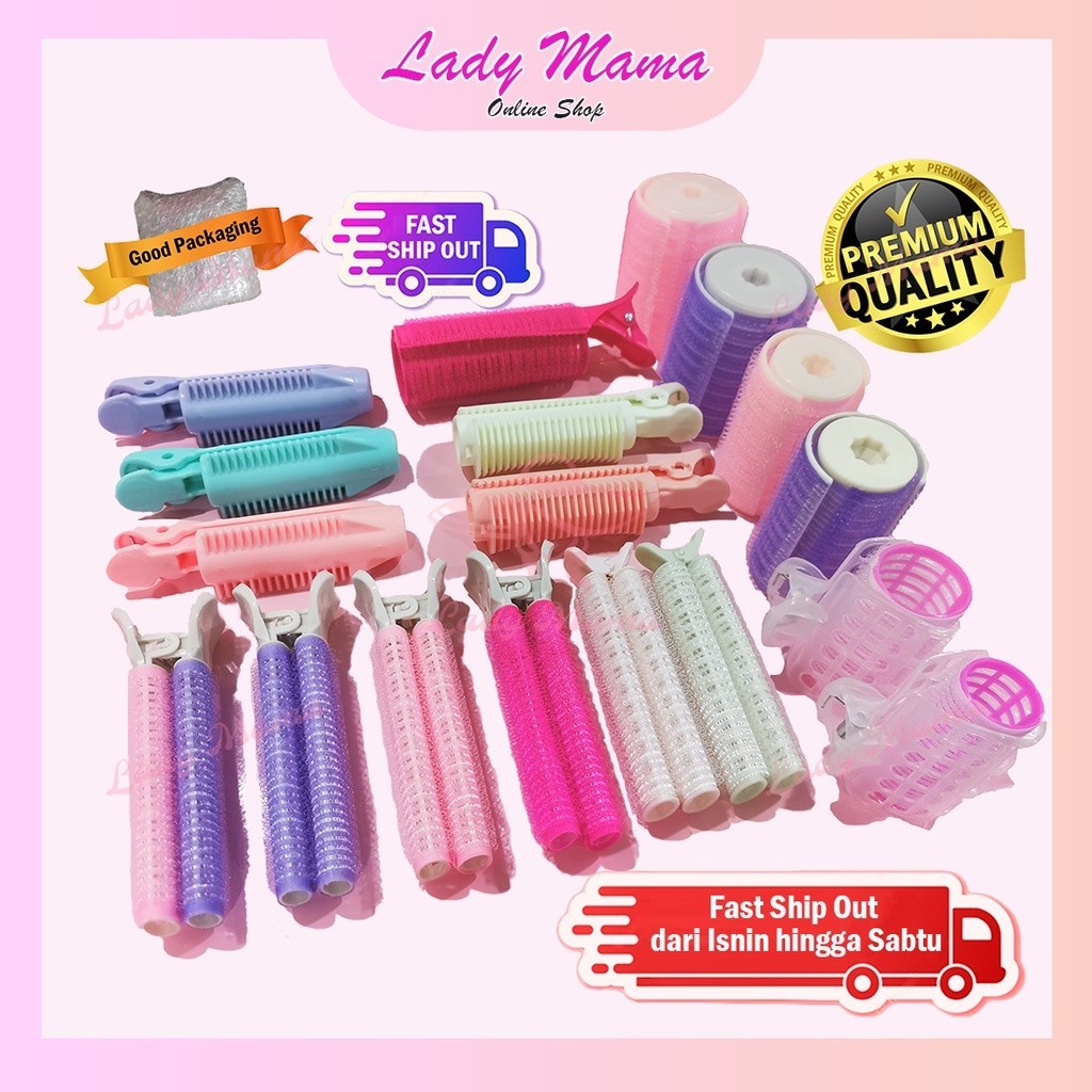 โรลม้วนหน้าม้า / เครื่องม้วนผม DIY ปุย แคลมป์ / ลอนผม บิดง่าย อุปกรณ์จัดแต่งทรงผม ร้านทําผม