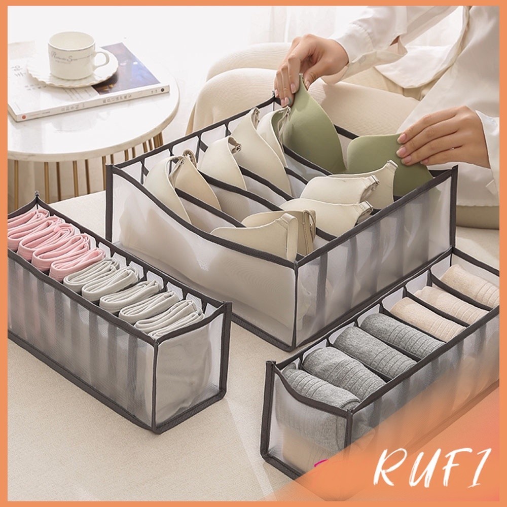 RUFI ที่เก็บชุดชั้นใน​กางเกงใน​ ที่เก็บชุดชั้นใน  ช่องจัดระเบียบของเอนกประสงค์ Underwear stor ราคา ถูกที่สุด ดีลบีเคเค รูปภาพหลัก