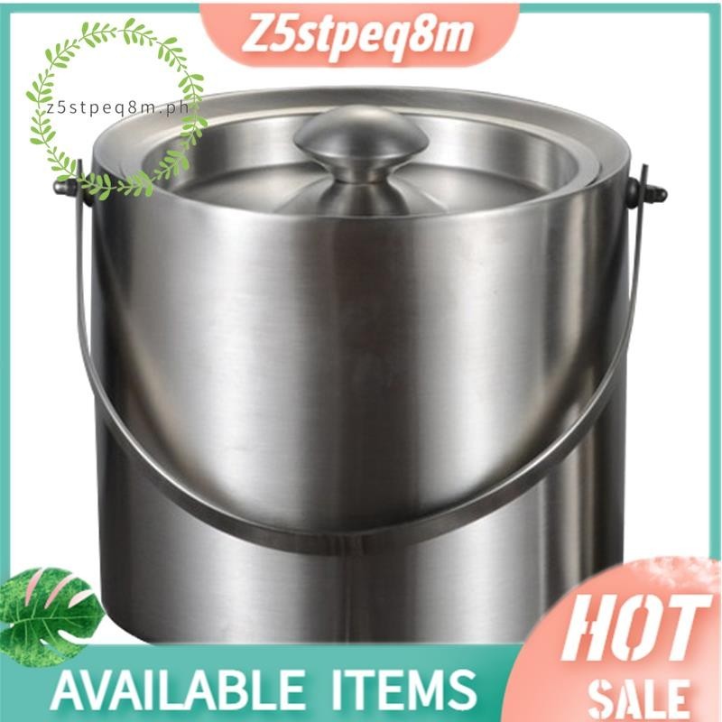 Z5stpeq8m3L 2 ชั้นสแตนเลสฉนวนกันความร้อนถังน้ําแข็งพร้อมฝาปิดสําหรับไวน์แชมเปญบาร์ Ktv