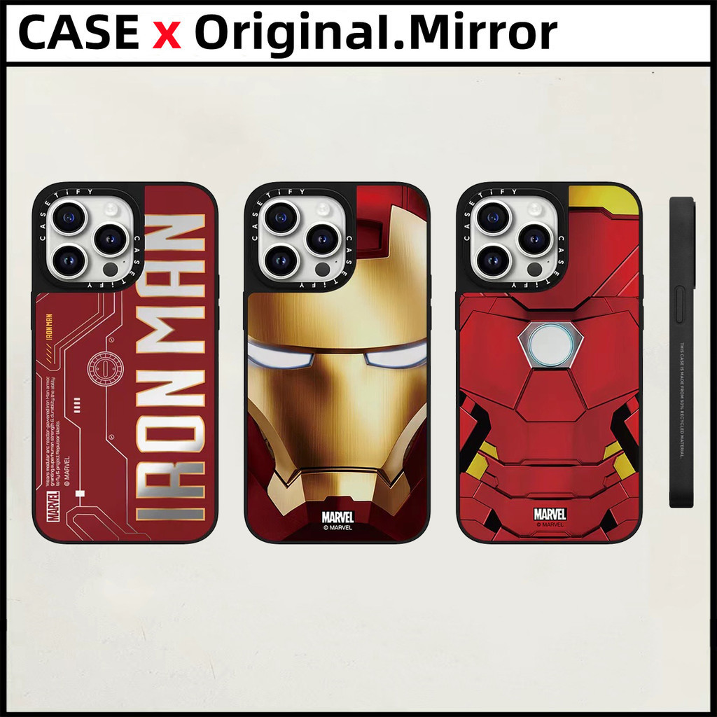 Casetify MARVEL Iron Man Hero Mask โลโก้ชุดกระจก iPhone สําหรับ 15 Pro MAX 14 13 12 11 Pro MAX 14 15