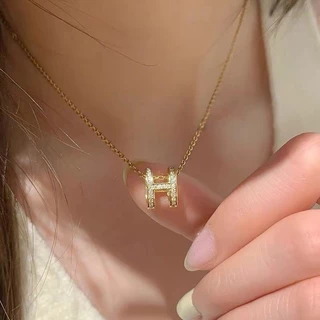 🧡พร้อมส่งจากไทย🧡 สร้อยคอ จี้รูปตัว H เครื่องประดับ แฟชั่น รวมลายยอดฮิต สำหรับผู้หญิง สไตล์เกาหลี N100/N MIX
