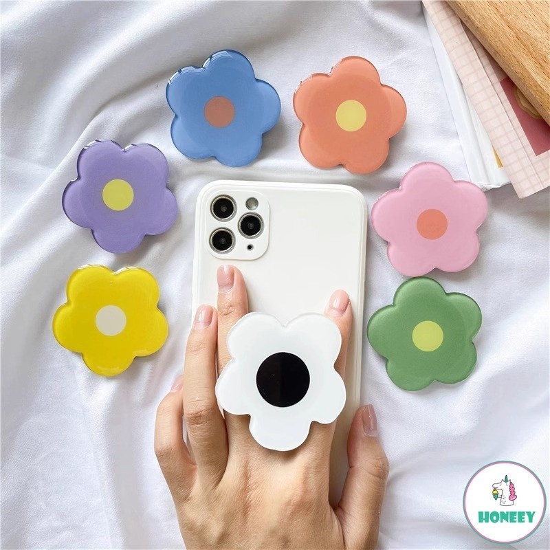 เกาหลี น่ารัก แวววาว ดอกไม้ ที่จับโทรศัพท์ Tok Griptok แหวนยึด อุปกรณ์เสริม เคสโทรศัพท์ น่ารัก ขาตั้ง ซ็อกเก็ต ที่วาง