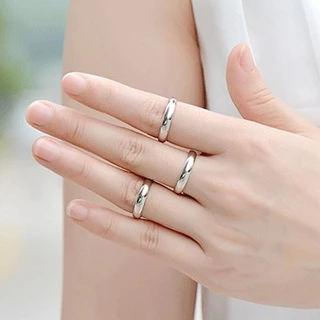 ไม่ลอกไม่ดำ แหวนทอง แหวนเงิน สแตนเลสชุบทอง ทองโคลนนิ่ง ทองไมครอน 4 มม. แข็งแรงมาก