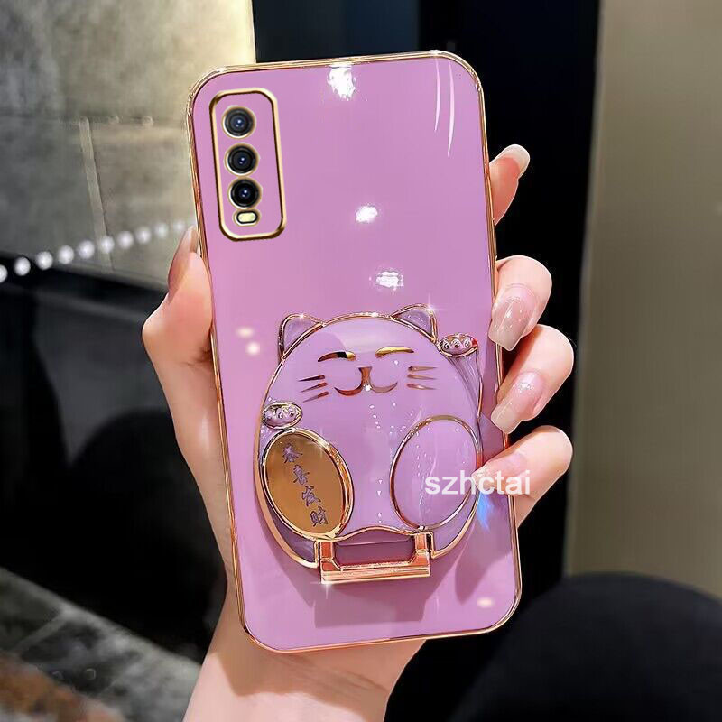 เคสโทรศัพท์ vivo y20 y12s y20s y20i y12a เคสโทรศัพท์มือถือ ลายแมวนําโชค แฟชั่น สําหรับ vivo y20 y12s