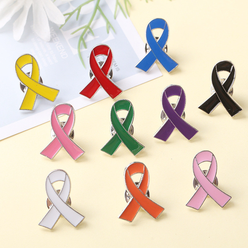 เข็มกลัดริบบิ้น รูปโบว์ สีเหลือง HIV AIDS สําหรับเด็ก