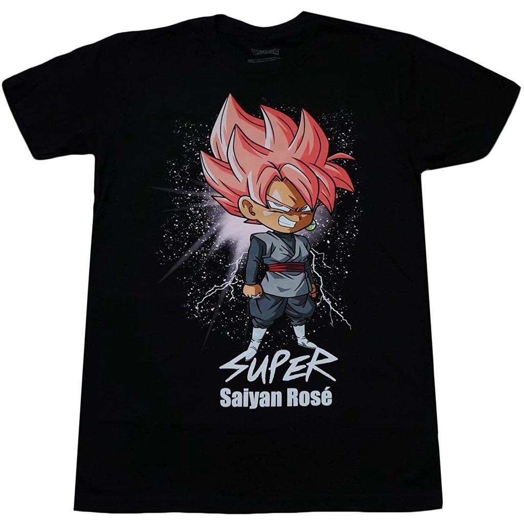 Dragon Ball Z Men's Dragon Ball Super SD Super Saiyan Rose Goku Black T-Shirt S-5XL
