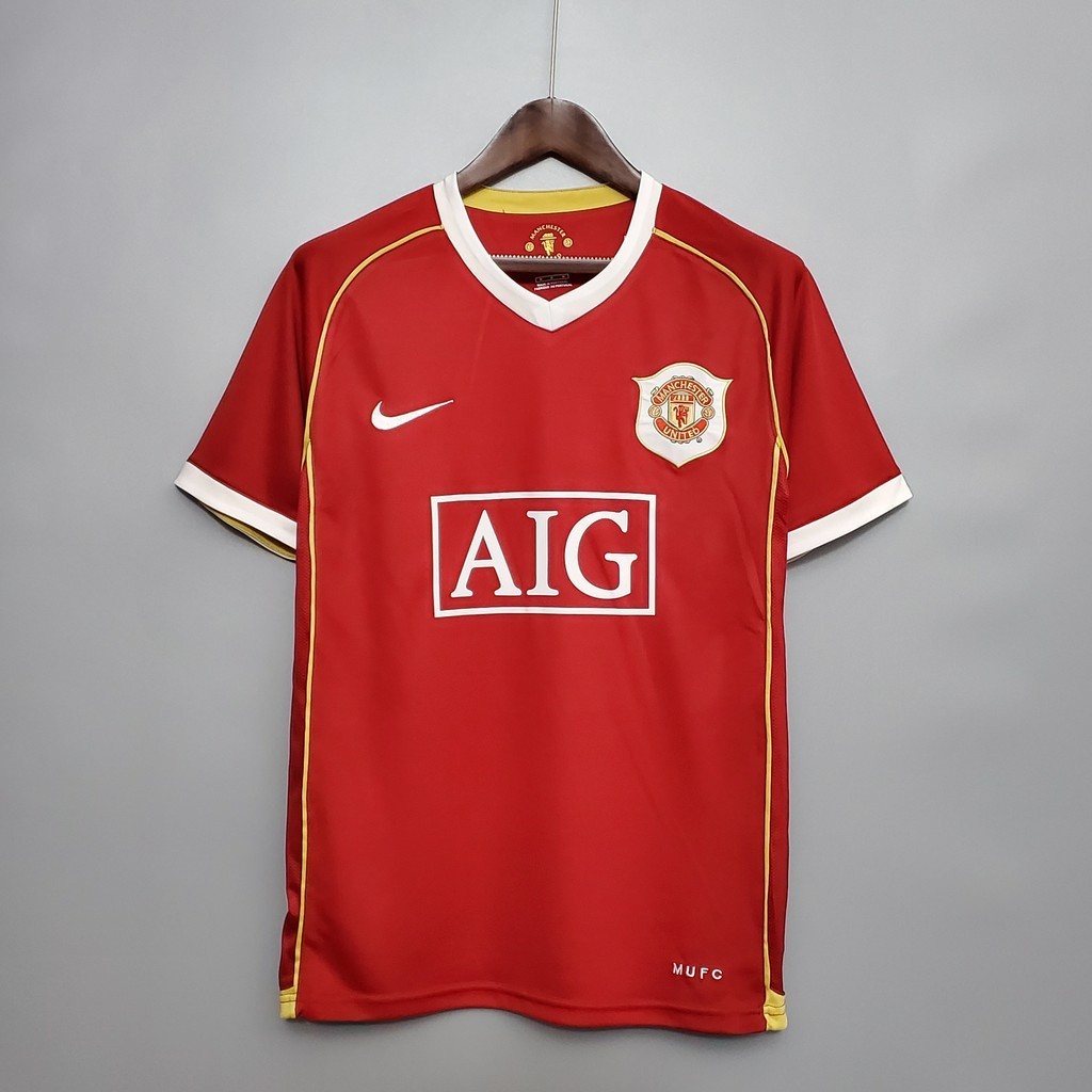 06-07 Football M Home Retro Soccer Jersey #RONALDO #ROONEY