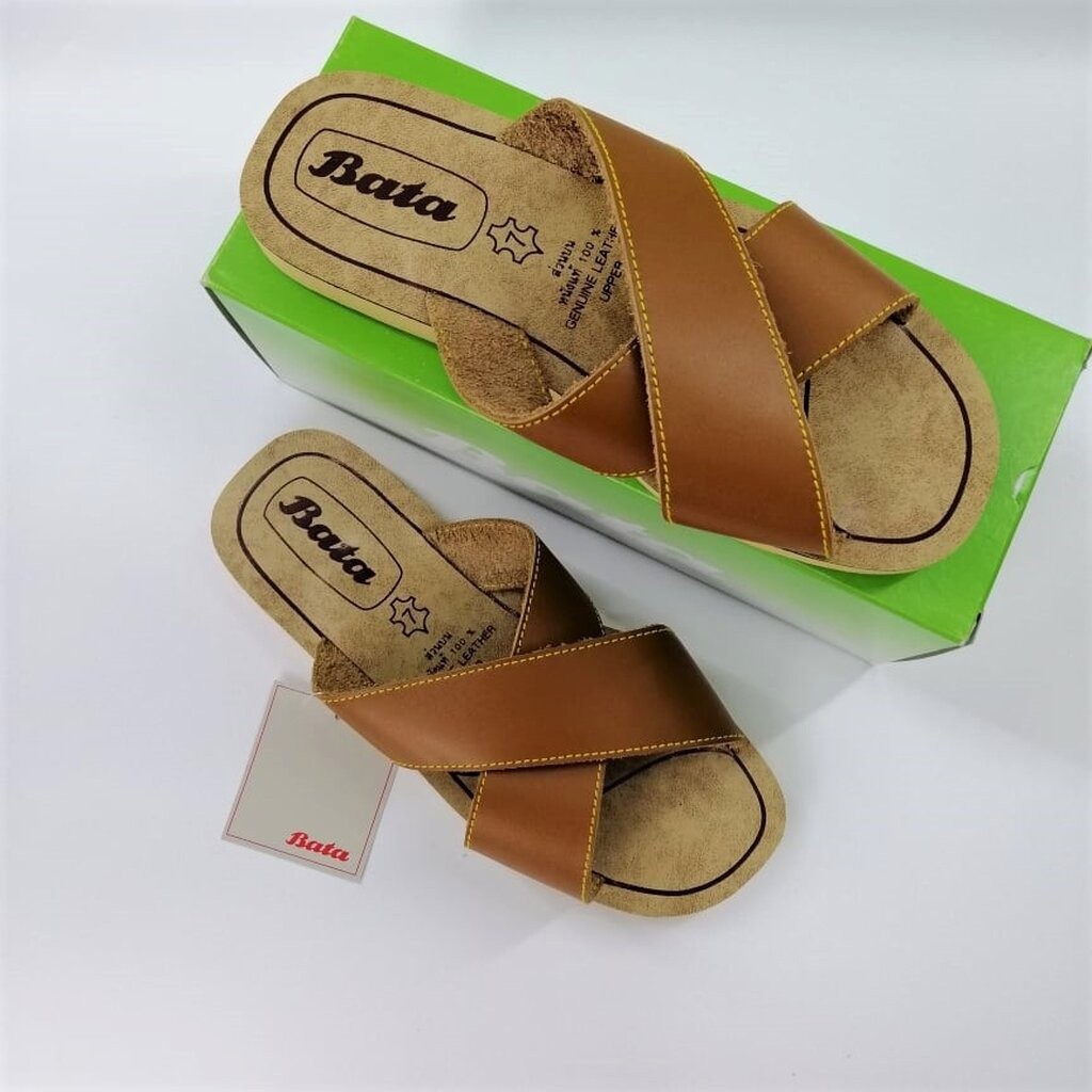 รองเท้าผ้าใบ Bata รุ่น 6524-8524 รองเท้าบาจาหนังแท้ รุ่นดั้งเดิม สีน้ำตาล/สีดำ เบอร์ 5-10 (38-45) รุ่น 865-6524 865-8524