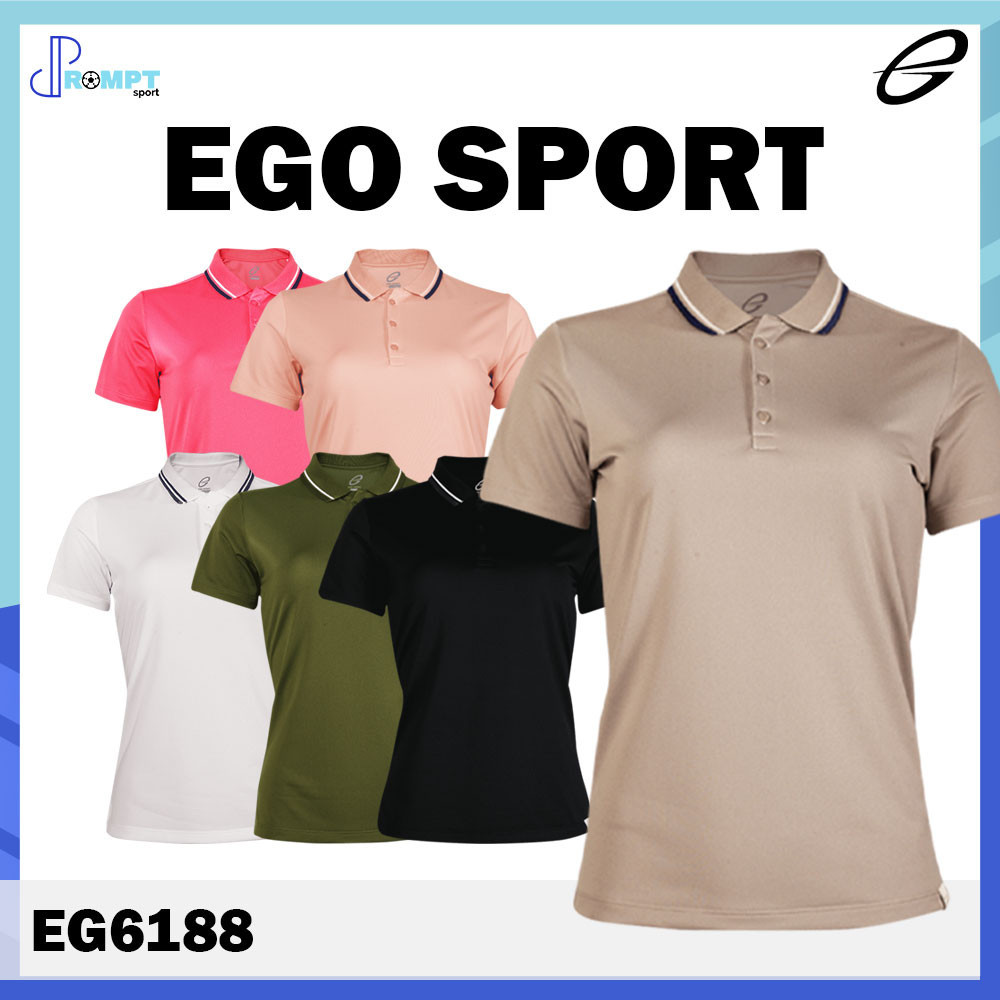 เสื้อโปโลหญิงเบสิคแขนสั้น EGO SPORT รุ่น EG6188 ชุด 3 แท้100%
