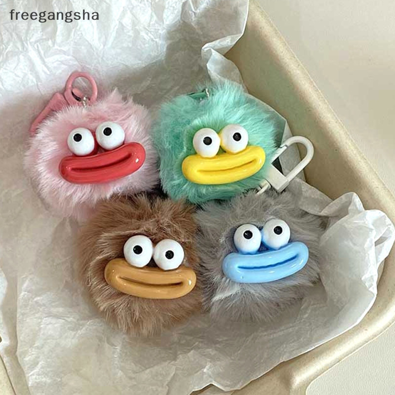 [FREG] พวงกุญแจ จี้ตุ๊กตาไส้กรอก ขนนิ่ม ปากบอล ตลก อุปกรณ์เสริม สําหรับตกแต่งรถยนต์ กระเป๋าเป้สะพายหลัง FDH