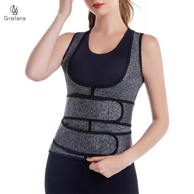 [lzdhuiz3 ] ผู ้ หญิงเสื ้ อกั ๊ กเอวรัดตัวซาวน ่ าเหงื ่ อรัดตัวShapewearสําหรับออกกําลังกายพิลาทิสออกกําลังกาย